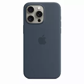 Чехол Apple iPhone 15 Pro Max Silicon Case, штормовой синий